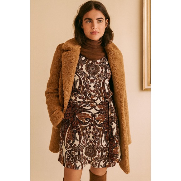 See By Chloe Dresses & Skirts - See by Chloé Womens Dress‎ Size 12 Paisley Jacquard Tie Waist Short Sleeve Boho
